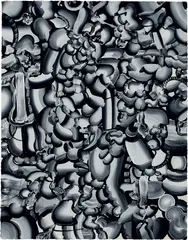 Mass Medium by Tomoo Gokita, 2006, gouache on paper, sold Sep 2020