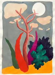 Nicolas Party, Untitled (Landscape), 2013, watercolor on paper