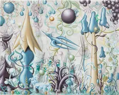 Jung UL by Kenny Scharf, 2004, oil and acrylic on canvas, sold Sep 2020