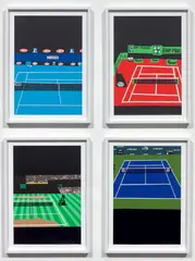 Four Majors by Jonas Wood, 2018, The complete set of four screenprints in colours, on Coventry rag paper, the full sheets, sold Sep 2020
