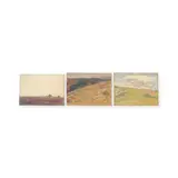 Gottardo Piazzoni, Clear Sky Over a Farm; Ranch Canyon; Turning Hills (a group of three)