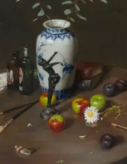 Charles Muench, Objects on my Work Table, 1990, oil on canvas