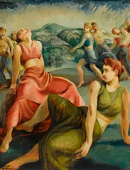 Grace McLean, Hollywood Phantasy, circa 1940, oil on board