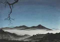 Thomas Craig, Escondido and Lake Scene (a group of two), both watercolor on paper