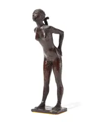Jacques Coquillay, A standing nude, bronze with a dark brown patina
