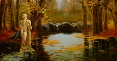 Enric Serra Auqué, In the Pontine Marshes, oil on canvas