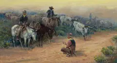 Joe Neil Beeler, Dry Camp Tonight, oil on canvas