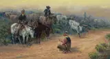 Joe Neil Beeler, Dry Camp Tonight, oil on canvas