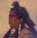 Kenneth Riley, Apsaroke, acrylic on Masonite