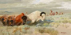 John Clymer, The White Buffalo, 1972, oil on canvas