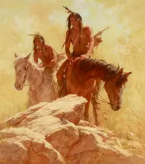 Howard Terpning, Find the Buffalo, 1988, oil on canvas