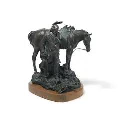 Joe Neil Beeler, Memories of Yesterday, 1979, bronze with dark brown patina