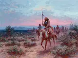 Roy Andersen, Warriors of the Twilight, oil on canvas