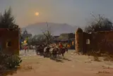 Melvin Warren, Valenciana, Mexico, 1969, oil on canvas