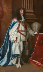 Sir Peter Lely, A full length portrait of King Charles II, oil on canvas