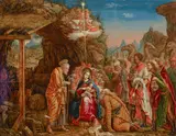 Andrea Mantegna, Adoration of the Magi, oil on panel