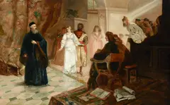 Robert Alexander Hillingford, A scene from Othello, oil on canvas