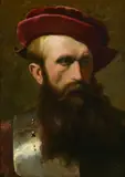 Hans Makart, A self-portrait, oil on board