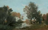 Jacques Alfred Brielman, Un soir dans le Cévennes, oil on canvas