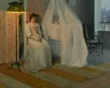 Hippolyte Fournier, La jeune mère, oil on canvas