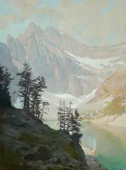 Harold Broadfield Warren, A view of the Canadian Rockies, oil on canvas