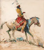Laverne Nelson Black, Indian on Horseback