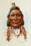 Edgar S. Paxson, Chief Sorrel Horse, 1915, watercolor and pencil on paper