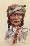 Edgar S. Paxson, Cree from the North, 1913, watercolor on paper