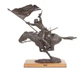 The Flag Bearer by Harry Jackson, 1983, bronze with reddish brown patina, sold Feb 2019