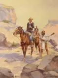 Herman Wendelborg Hansen, Rio Grande Patrol, oil on canvas