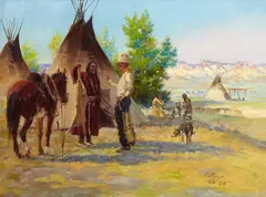 Elling William Gollings, Buying Buckskins, 1911, oil on canvas