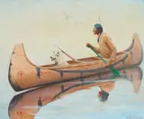 Gerard Curtis Delano, Menominee Hunter, oil on canvas
