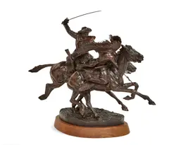 James Nathan Muir, Sabre and Lance, 1981, bronze with dark brown patina