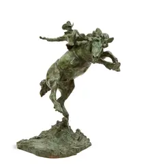 Pay Window by Robert Scriver, 1968, bronze with green patina, sold Feb 2019