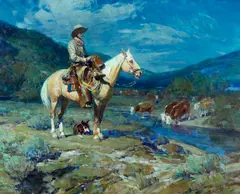 Frank Tenney Johnson, Alphonzo Bell, 1928, oil on canvas