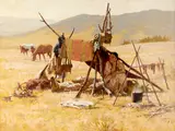 Howard Terpning, One Man's Castle, 1980, oil on panel