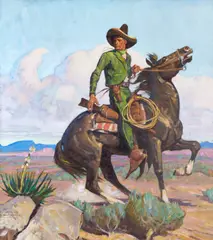 Arthur Mitchell, The Spider Web Trail, oil on canvas