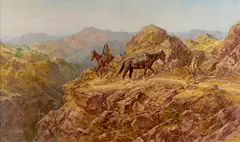 Henry Raschen, The Weary Trail, oil on canvas