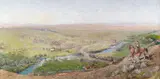 Raphael Lillywhite, Early Days at Walden, Colorado, 1950, oil on board