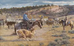 Tim Cox, Cowboy Cut, 2008, oil on Masonite