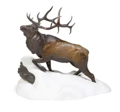 Winter Monarch by Douglas Van Howd, bronze and marble, sold Feb 2019