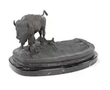 Joe Neil Beeler, Phillips' Buffalo, bronze with dark brown patina