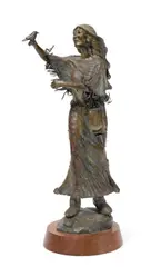 Tracy Beeler, Free as Wind, bronze with polychrome patina