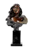Tracy Beeler, Moonflower, bronze with polychrome patina