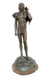 Sherman Tipton Coleman, Indian and Turkey, 1976, bronze with brown patina