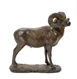 Michael Coleman, Bighorn Ram, bronze with brown patina