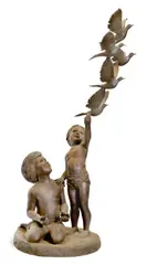 Sherman Tipton Coleman, The Legend of the Sand Dollar, 1981, bronze with dark brown patina