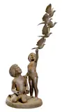 Sherman Tipton Coleman, The Legend of the Sand Dollar, 1981, bronze with dark brown patina