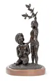 Sherman Tipton Coleman, The Legend of the Sand Dollar, 1980, bronze with dark brown patina