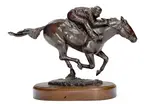 Sherman Tipton Coleman, Go Man Go, 1981, bronze with dark brown patina